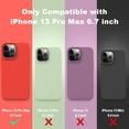 thumbnail image 6 of Compatible with iPhone 13 Pro Max Case, Liquid Silicone Full Body Protective Case with [Anti-Scratch] [Soft Microfiber Lining] [Camera Protective] for iPhone 13 Pro Max 6.7 inch, Red, 6 of 14