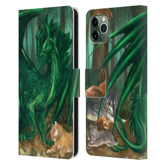 Head Case Designs Officially Licensed Ruth Thompson Dragons Lord of the Forest Leather Book Wallet Case Cover Compatible with Apple iPhone 11 Pro Max