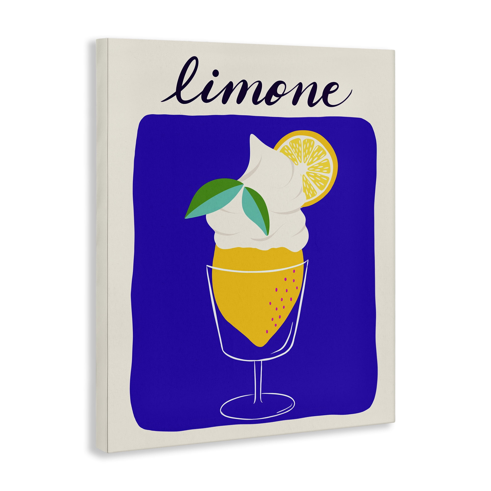 Stupell Industries Limone Citrus Dessert Food & Beverage Painting Wrapped Canvas Art Print Wall Art, 16 x 20