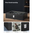 thumbnail image 3 of Caja para relojes SONGMICS de 12 ranuras con tapa de cristal y almohadas extraíbles, 3 of 9