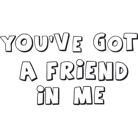 You've Got A Friend In Me Toy Story Cartoon Characters Wall Decors Sticker Art Design Decal Girls Boys Kids Room Bedroom Nursery Kindergarten Home Decor Stickers Wall Art Vinyl Decoration (40x35 inch)