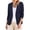 Navy, variant on Vmvidoty 2026 Women's Collarless Blazer Ruched 3/4 Sleeve Open Front Business Work Office Jacket Blazers Navy S