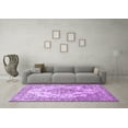 thumbnail image 3 of Ahgly Company Indoor Square Oriental Purple Industrial Area Rugs, 6' Square, 3 of 4