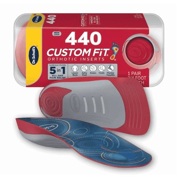 Dr. Scholl’s® Custom Fit® Foot Orthotics 3/4 Length Inserts, CF 440, All-Day Pain Relief for Feet– High Quality, Similar to Original Performance