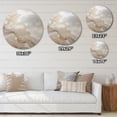 thumbnail image 4 of Designart "Linear Expressions in Gold and Grey V" Minimalism Line Art Metal Round Wall Art Prints, 4 of 5