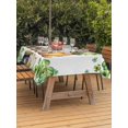 thumbnail image 2 of Outdoor Tablecloth with Umbrella Hole and Zipper, St. Patrick's Day Rectangle Table Cloth 52x70 Inch Waterproof Tablecloth, Green Gnomes Lucky Shamrocks Flags Picnic Table Cover for Patio Camping, 2 of 7