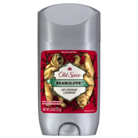 Mens Invisible Set - Old Spice Wild Bearglove Scent Invisible Solid Antiperspirant and Deodorant for Men, 2.6 oz