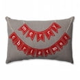 thumbnail image 1 of Pillow Perfect 599182 Pays Maison Joyeux Noël Rouge & Biscuit Rectangulaire Jeter Oreiller, 1 of 1