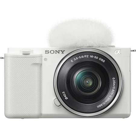 Sony - Alpha ZV-E10 Kit Mirrorless Vlog Camera with 16-50mm Lens - White