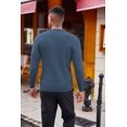 thumbnail image 4 of COOFANDY Mens Knit Sweater Casual Henley Shirts Long Sleeve Pullover Sweater Button Down Shirts Fall Tops, 4 of 8