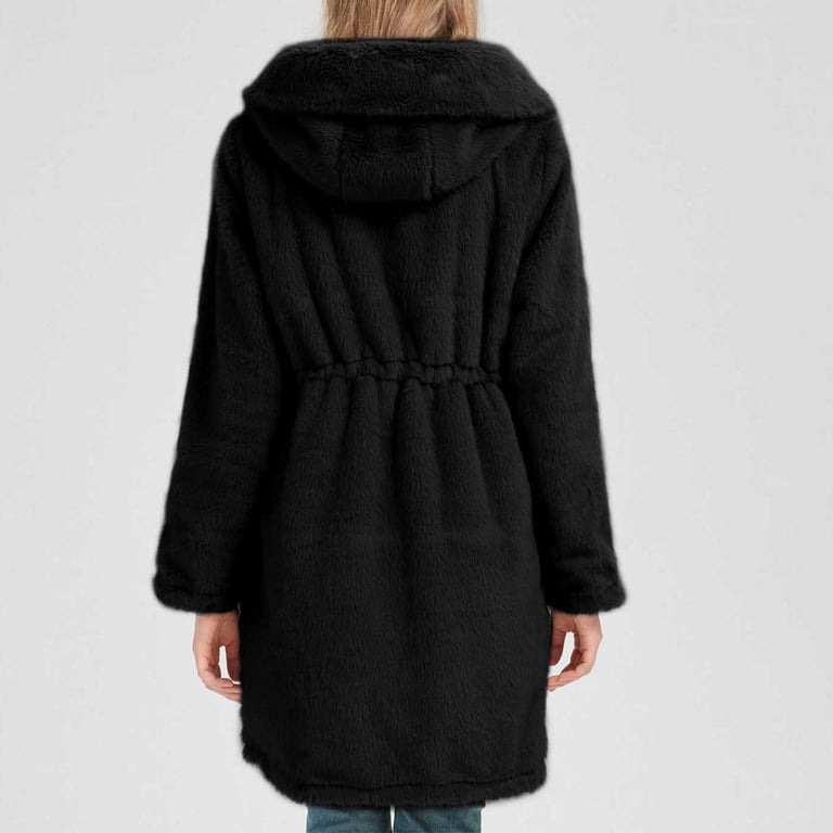 RYRJJ Womens Long Winter Parka Coat Windproof Thickened Sherpa