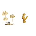 thumbnail image 1 of Estatua de figura,Estatuas de hojas y flores de metal,esculturas decorativas,Figuras decorativas para el hogar,para estante,mesa o vitrina.,Escultura de pollo,Escultura de gallina,decoración, 1 of 8