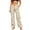 Beige, variant on Levmjia Women's Cargo Pants High Waisted Straight Leg Utility Pants with Multi Pockets Adjustable Drawstring Ankle Cuffs Workwear Trousers for Outdoor