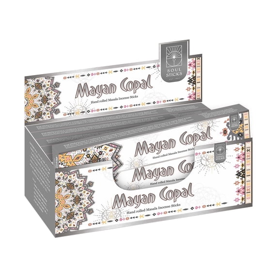 Soul Sticks Mayan Copal Hand-Rolled Incense Sticks Mystic Spirit Blends 180 Gram Box | 100% Natural Masala Incense Organic Home Fragrance Agarbatti
