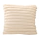 thumbnail image 3 of Funda de almohada de felpa de conejo de imitación con tiras verticales de color sólido, funda de cojín sencilla de un solo lado para sofá o dormitorio, 3 of 6