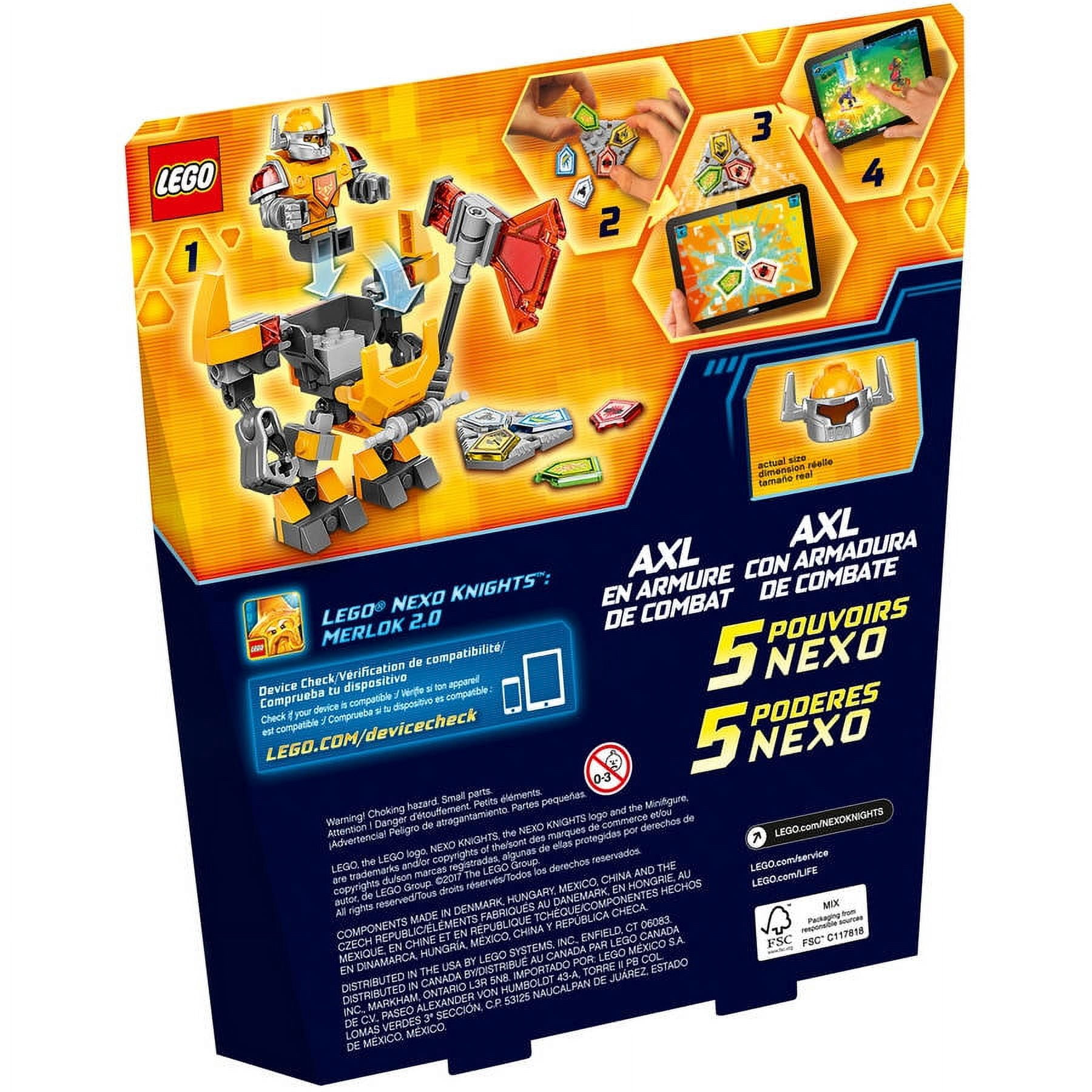 LEGO NEXO KNIGHTS BATTLE SUIT AXL (70365) - Walmart.com