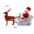 thumbnail image 4 of Bearachild Carro eléctrico de ciervos de Papá Noel Papá Noel de Navidad en juguetes de trineo Decoraciones navideñas con música Adornos de estatuillas Kits de decoración para fiestas Bearachild HA037730-00, 4 of 6