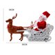 thumbnail image 4 of Bearachild Carro eléctrico de ciervos de Papá Noel Papá Noel de Navidad en juguetes de trineo Decoraciones navideñas con música Adornos de estatuillas Kits de decoración para fiestas Bearachild HA037730-00, 4 of 6