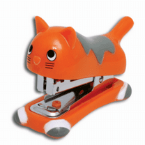 Small Orange Cat Stapler