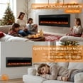 thumbnail image 5 of Simenmax 60’’ Electactic Fireplace,1500W Wall Mounted Recessed Electric Fireplace,Touch Screen & Remote Control,Ultra Thin & Low Noise for Living Room, Bedroom, Office, 5 of 14