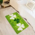 thumbnail image 5 of KCEHTA St Patricks Day Door Mat Green Shamrock Welcome Mat Non Slip Kitchen Bathroom Rug Home Decor, 5 of 7
