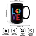 thumbnail image 3 of Funny Coffee Mugs The Lord Is My Shepherd And He Knows I''m Gay Ceramic Tea Cup LGBT Festival Party Customized Ceramic Mugs Gifts for Women Him Girlfriend Unisex 15oz Black, 3 of 6