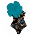 thumbnail image 1 of Traje de baño de una pieza para mujer con estampado decorativo de flores grandes en 3D, 1 of 6