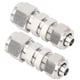 thumbnail image 2 of Conector de mamparo de ajuste de compresión de virola de 2 piezas, recto de 2 toques, acero inoxidable 304Ф12x8, 2 of 9