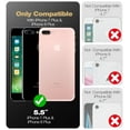 thumbnail image 2 of Dexnor iPhone 8 Plus Case, iPhone 7 Plus Case, [Built in Screen Protector and Kickstand] Heavy Duty Military Grade Protection Shockproof Phone Case for Apple iPhone 8 Plus & 7 Plus (Black), 2 of 6