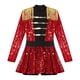 thumbnail image 5 of Niños Niñas lentejuelas brillantes León Tamer Ringmaster disfraz de circo Halloween Cosplay vestido de fiesta manga larga borla lentejuelas mono, 5 of 5