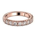 thumbnail image 3 of 0.88ct Diamond Moissanite 18K Rose Gold Over Silver Wedding Band, 3 of 4
