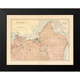 thumbnail image 2 of Wild Apple Portfolio 18x15 Black Modern Framed Museum Art Print Titled - Map of Ottawa, 2 of 5