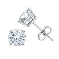 thumbnail image 5 of 1.00 Carat Total Weight (cttw) Diamond Studs - 14K White Gold Earrings for Women, 5 of 5