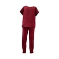 thumbnail image 2 of Conjunto médico femenino, lavable a máquina, transpirable, duradero, pantalones para correr, enfermera Vino rojo, 2 of 8