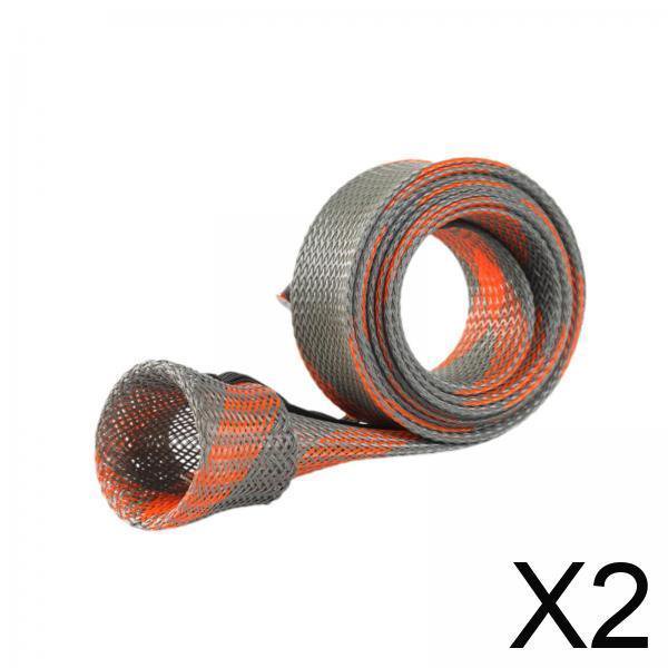 2 Fundas Para Caña De Pescar Portátiles De 1,7 M Para Caña De Pescar Para Hombres, Mujeres, Deportes, Adultos, Color Gris Y Naranja