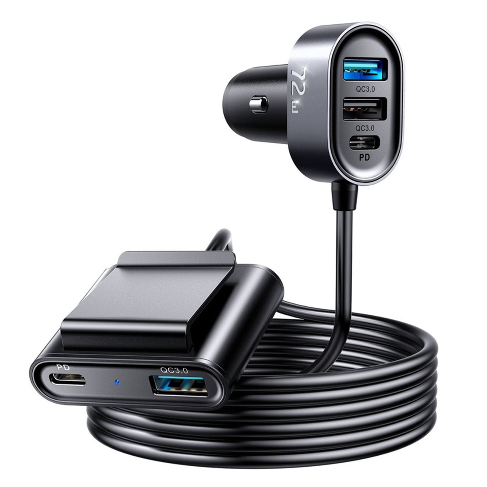 72W USB Car Charger Super Fast Car Charging PD QC 4.0 PPS 25W Type C Multi Ports Car Charger Adapter For Phone ,Easy to Use