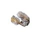 thumbnail image 2 of Electroplated Platino Plata Bicolor Oro Contraste Pluma Anillo Abierto Mujer, 2 of 8