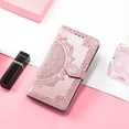 thumbnail image 6 of SaniMore for T-Mobile REVVL V+ 5G 6.8" Wallet Case with Embossed Mandala PU Leather Flip Protection Wrist Strap Credit Card Holder Kickstand Shockproof Case for T-Mobile REVVL V+ 5G, Rosegold, 6 of 8