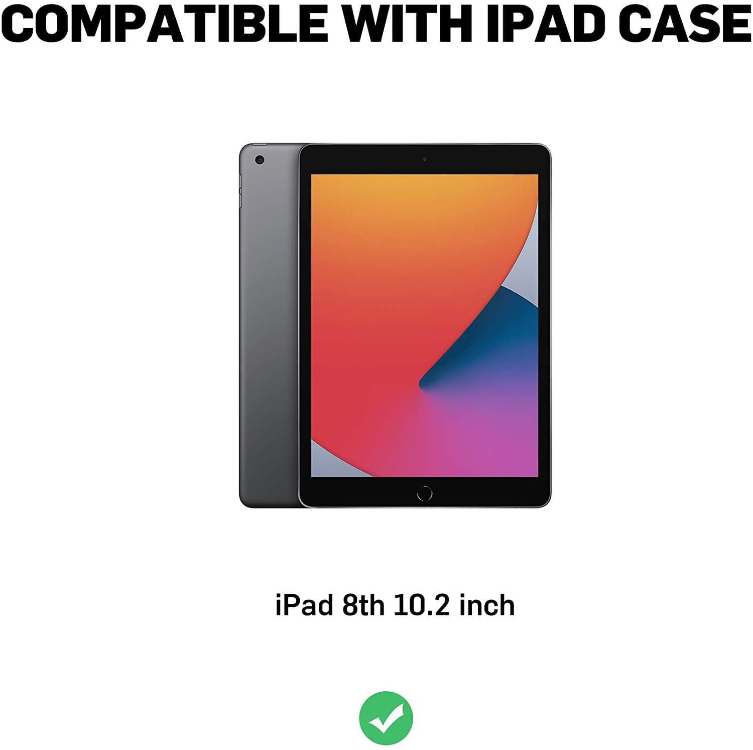 Adonit iPad 10.2 Case 2020 iPad 8th Generation / 2019 iPad 7th Gen Protective, Thin, Magnetic Stand Hard Back Shell Sleep/Wake Smart Cover Case with Pencil Holder for iPad 10.2 Inch