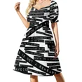 thumbnail image 2 of Vestido de manga corta con citas de ZooTV de U2, vestidos de verano, vestidos de verano para mujer, vestidos de noche para mujer, 2 of 8
