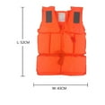 thumbnail image 2 of Nrmvnmi Adult Orange Life Jacket Kayak Vest High Buoyancy Swim Vest Adjustable Safety Jacket Swimming Fishing Outdoor Water Sports, Surfing, Rafting, Kayaking, 2 of 2