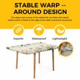 thumbnail image 4 of Flowers Eucalyptus Table Cloths for 3 Foot Rectangle Tables, Vintage Country Botanical Floral Leaves Patio Waterproof Elastic Fitted Tablecloths, Washable Rectangular Table Cover for Camping, 4 of 8
