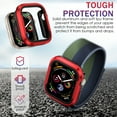 thumbnail image 4 of TECH CIRCLE Case for Apple Watch Series 6/5/4/SE (40mm) - Durable Aluminum/TPU Case Shockproof Protective Sturdy Rugged Cover Stylish Cool Bumper Protector for Apple Smartwatch 40MM, Red, 4 of 9