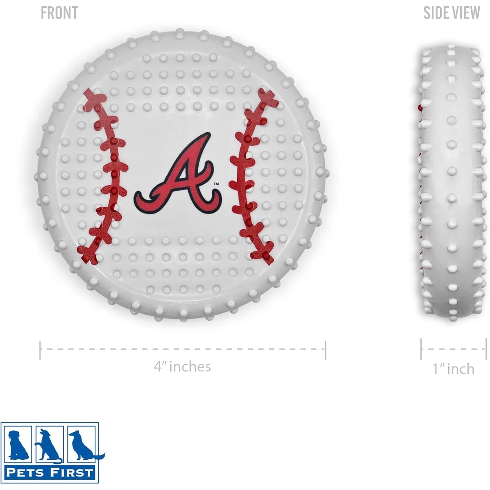 Pets First MLB Hard-Nylon Baseball Flavored Dog Chew Toys for Aggressive Chewers