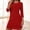 Red, variant on Womens Black Long Sleeve Nightgown Soft Stretchy Sleep Shirt Loungewear Dress 3/4 Sleeve Crew Neck,Size L