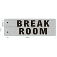 thumbnail image 3 of Break Room Sign -Two-Sided/Double Sided Projecting, Corridor and Hallway Sign (Aluminum, Silver, 4x12 Inch)-The Hallway Line(ref062022), 3 of 5