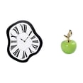 thumbnail image 1 of Reloj de pared,Reloj de pared interior nórdico con números romanos,Estatua,Escultura de fruta artificial,estatua y artesanía,Colección de figuras de cerámica para decoración del hogar, 1 of 8
