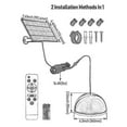 thumbnail image 4 of 2 Pack Outdoor Indoor Solar Shed Light Dimmable Solar Pendant Light IP65 Waterproof with 16.4FT Cord Remote for Garden Courtyard Barn Balcony Corridor Gazeb, 4 of 4