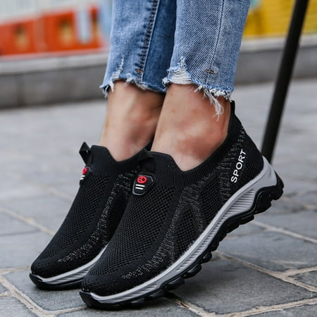 

eczipvz Womens Shoes Dressy Casual Women s Leather Sneaker Classic Walking Casual Slip on Loafers Black