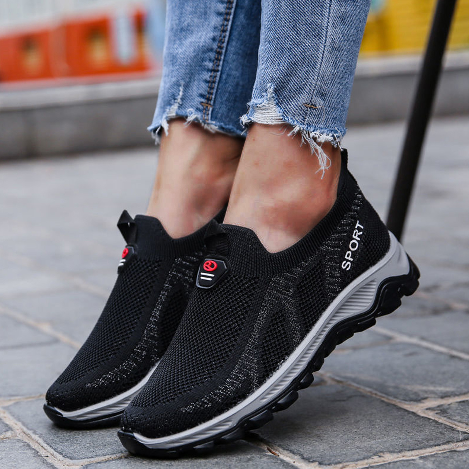 dmqupv Womens Comfort Shoes Womens Casual Shoes Size 8 Black Sneaker For Women Mesh Running Shoes Tennis Man Casual Shoe Black 6.5 - image 2 of 5